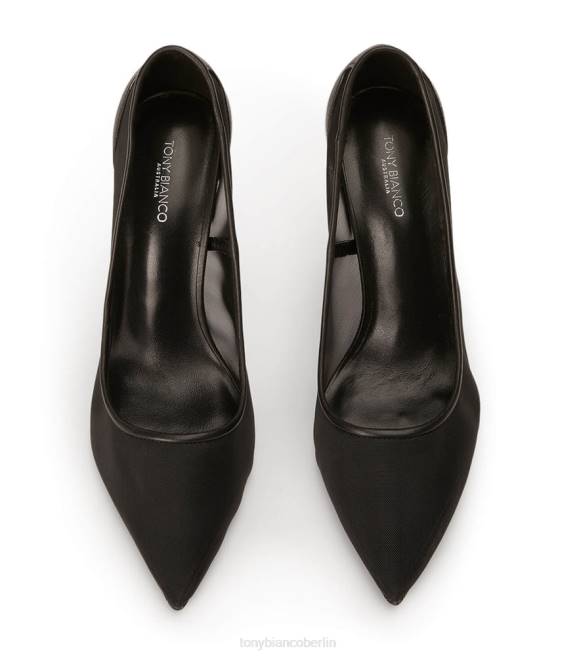 Stöckelschuhe| de Tony Bianco Frauen Spitzenabsätze schwarzes Netz 462474